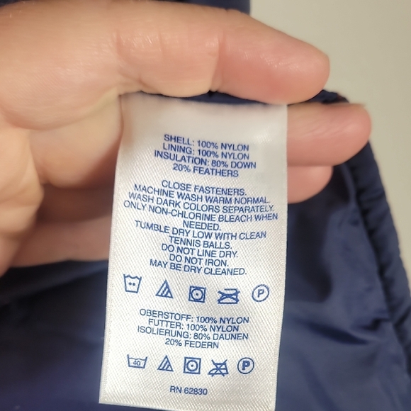 Lands End Men Down Feather Puffer Vest Size L Snap Button Pocket Outdoor Quilted - Picture 7 of 11